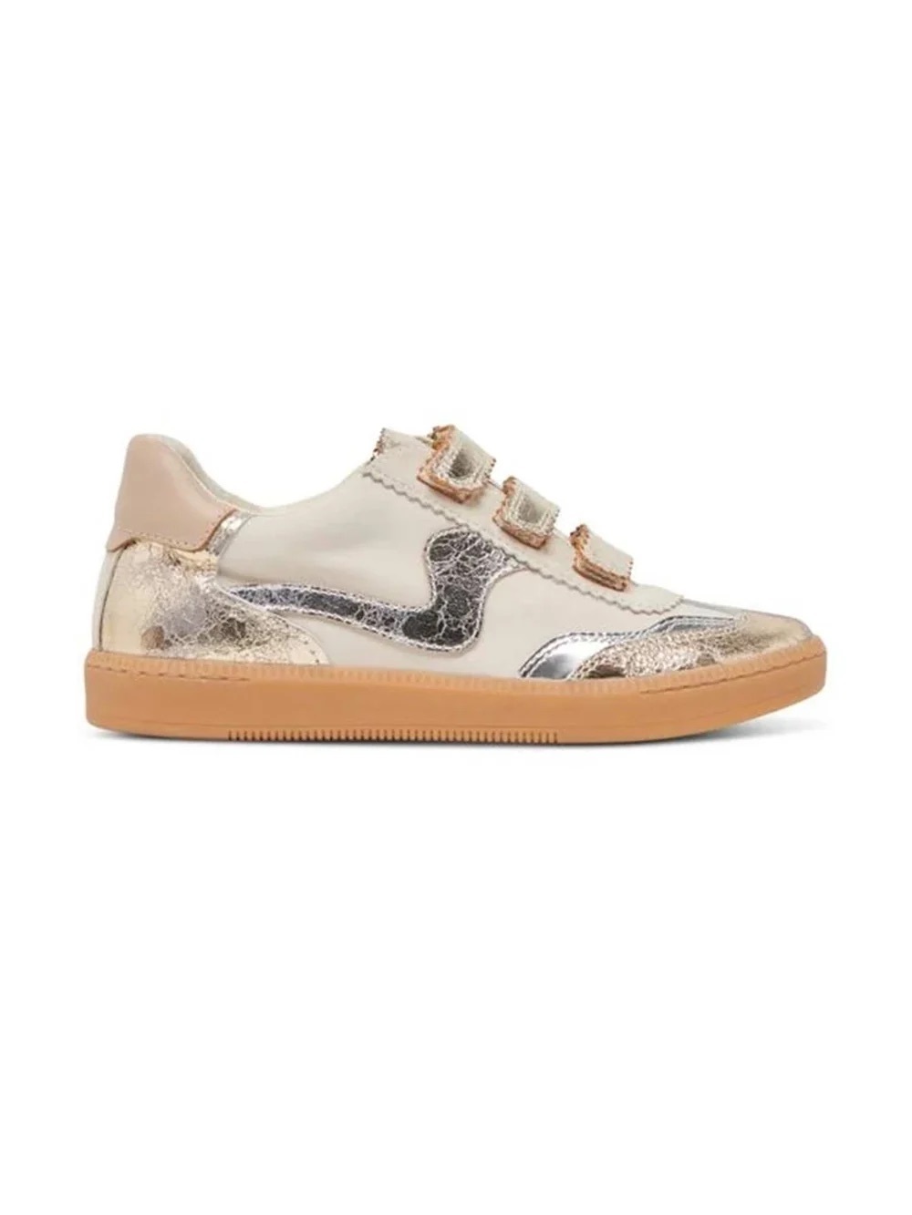 Dolce Vita Notice Silver and Gold Metallic Velcro Sneakers